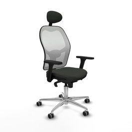 PIQUERAS Y CRESPO Silla de oficina Jorquera con mecanismo Sincro, Negro/Blanco