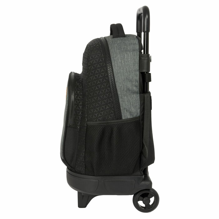 Mochila Escolar con Ruedas BlackFit8 Old school Negro Gris 33 x 45 x 22 cm