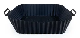 Muitomas Bandeja de Silicona para Freidora de Aire, Negro