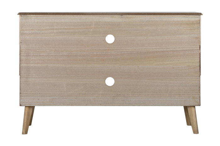 Mueble de TV DKD Home Decor Dorado Marrón claro 120 x 40 x 80 cm Madera de Paulonia Madera MDF