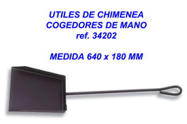 Recogedor de mano para chimenea 640x180 mm