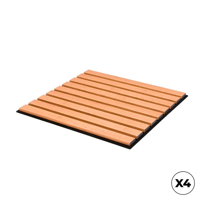Cando Revestimiento 3D Roble Bronce Loseta 50x50 cm 4 uds