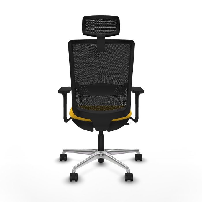 PIQUERAS Y CRESPO Silla de oficina Haches Sincro/Traslack Amarillo y Negro