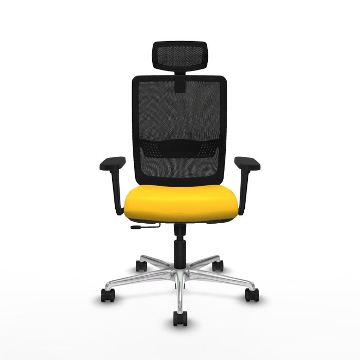 PIQUERAS Y CRESPO Silla de oficina Haches Sincro/Traslack Amarillo y Negro
