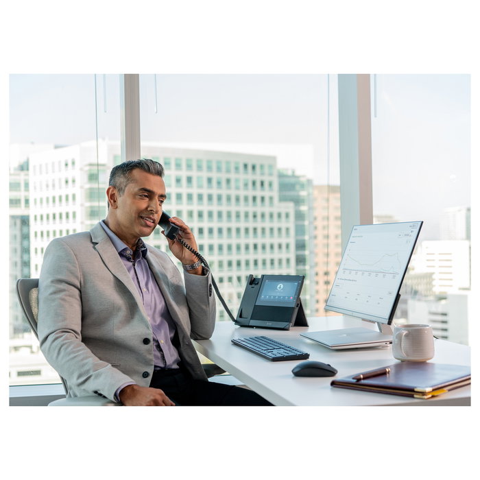 HP Poly CCX 600 Teléfono SIP empresarial con Android 12, pantalla LCD 1024x600, alimentación PoE (sin adaptador), Negro