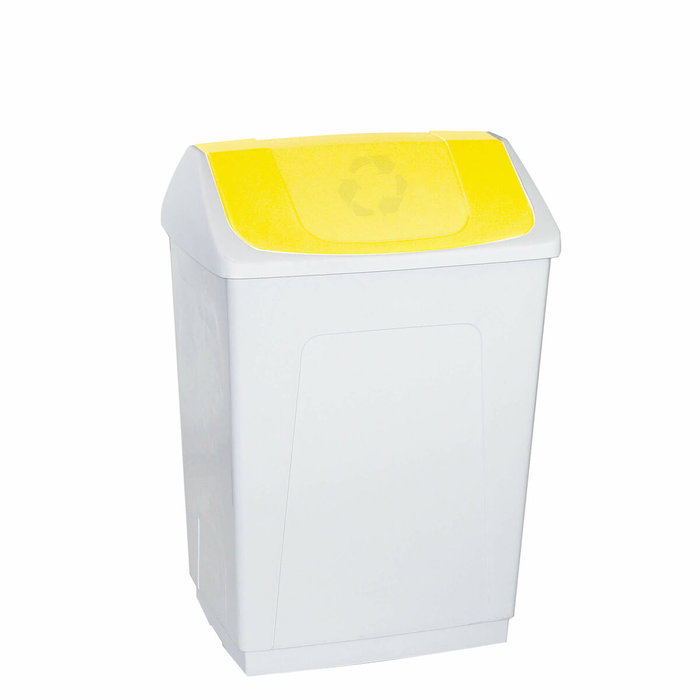 Denox Papelera Tapa Basculante 55L Amarillo