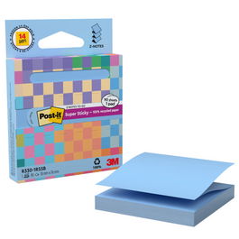 Post-It Dispensador de Cartón 90 Hojas Z-Notes Reciclado Super Sticky 76x76 Mm Azul Lavado R330-1RSSB 7100399315