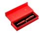 Belius Passion D'or Pluma Estilográfica Aluminio Cepillado Rojo Dorado Tinta Azul Caja Diseño M