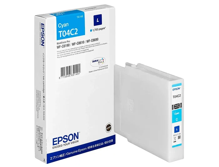 Epson Cartucho de Tinta Cian C13T04C24N Original Epson Cartucho de Tinta Cian C13T04C24N Original