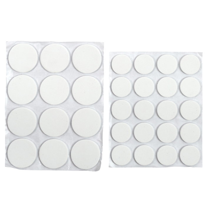 Je cherche une Idee Juego de 32 Topes para Patas de Muebles Antirayaduras y Antideslizantes en Fieltro y PVC
