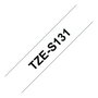 Brother TZE-S131 Cinta Rotuladora Laminada 12mm Transparente/Negro