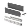 Emuca Cajón exterior Simplex 25kg de altura 159mm, profundidad 440mm, Acero, Gris antracita