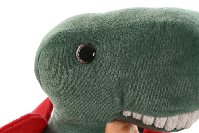 DKD Home Decor Peluche de Dragón Verde y Rojo Colección Sant Jordi