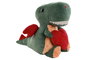DKD Home Decor Peluche de Dragón Verde y Rojo Colección Sant Jordi