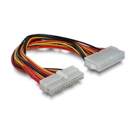 DeLOCK Cable de extensión ATX 24 pines macho/hembra de 0.22 m, multicolor - 82989