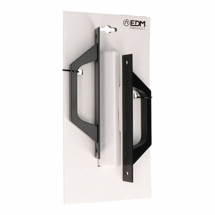 Edm Asa recta con placa 6804 aluminio negro 200 x 25 mm