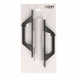 Edm Asa recta con placa 6804 aluminio negro 200 x 25 mm