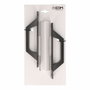 Edm Asa recta con placa 6804 aluminio negro 200 x 25 mm