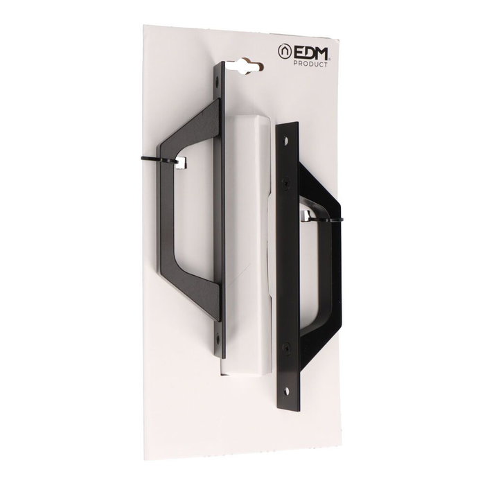 Edm Asa Recta con Placa 6804 Aluminio Negro Blister 2 Unidades 200 x 25 mm