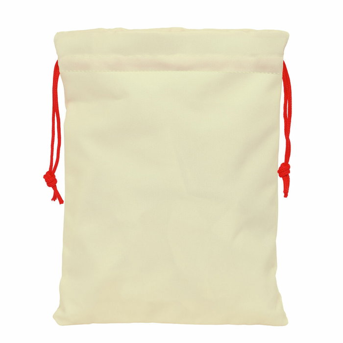Safta Saquito Plano Osito Beige Felices Fiestas 26x34x1cm