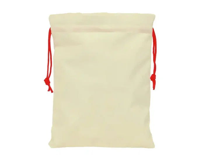 Safta Saquito Plano Osito Beige Felices Fiestas 26x34x1cm