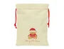 Safta Saquito Plano Osito Beige Felices Fiestas 26x34x1cm