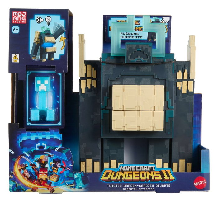 Mattel Minecraft Dungeons II Figura con Luz y Sonido Twisted Warden