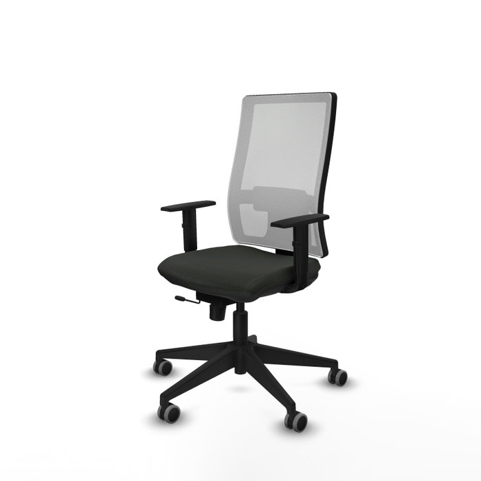 PIQUERAS Y CRESPO Silla de oficina Horna con mecanismo Sincro/Traslack, Tela Negra y Malla Blanca PIQUERAS Y CRESPO Silla de oficina Horna con mecanismo Sincro/Traslack, Tela Negra y Malla Blanca