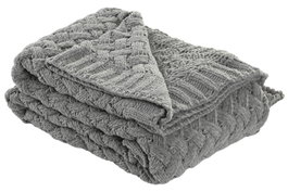DKD Home Decor Manta de Sofá de Punto Gris Claro 130x170x170 cm