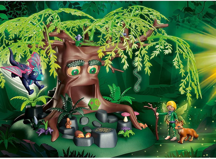 Playmobil Árbol de la Sabiduría Fantasía con Cubo Mágico y Dragón