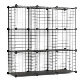 Newlux Estantería Modular Metálica Titan C9 Negro 9 Módulos Carga Máxima 90 kg