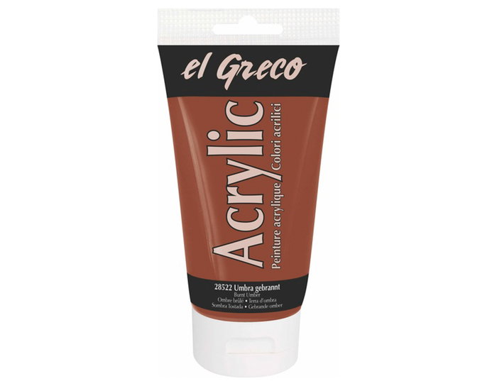 Kreul Pintura acrílica el Greco Marrón Burnt Umber 150ml