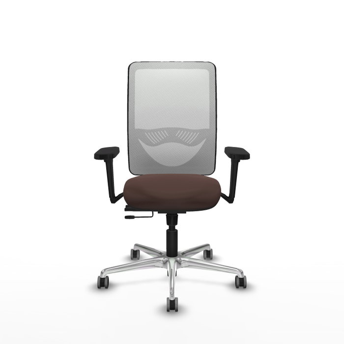 PIQUERAS Y CRESPO Silla de oficina Zulema con mecanismo Sincro/Traslack, Marrón oscuro y Blanco PIQUERAS Y CRESPO Silla de oficina Zulema con mecanismo Sincro/Traslack, Marrón oscuro y Blanco