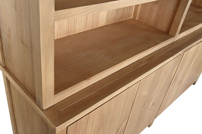 DKD Home Decor Libreria Alpino 200 x 45 x 220 cm Pino y Metal