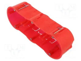 PAWBOL Caja de Instalación Triple Roja de 68mm