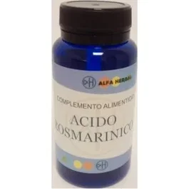 ALFA HERBAL Ácido Rosmarínico 500 mg - Extracto de Romero - 40 mg Ácido Rosmarínico por Cápsula - Propiedades Hepatoprotectoras, Antioxidantes - 90 Cápsulas