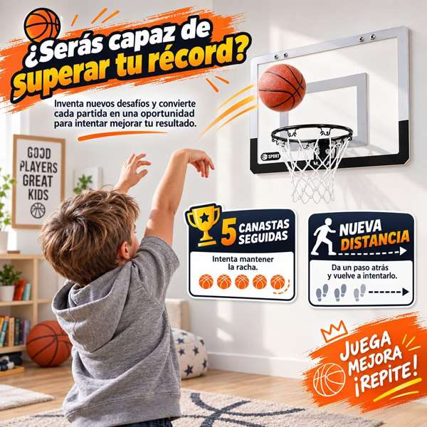Jugatoys Canasta de Baloncesto transparente 45,50x30,5cm
