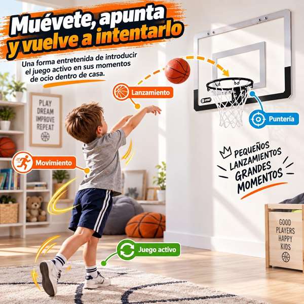 Jugatoys Canasta de Baloncesto transparente 45,50x30,5cm