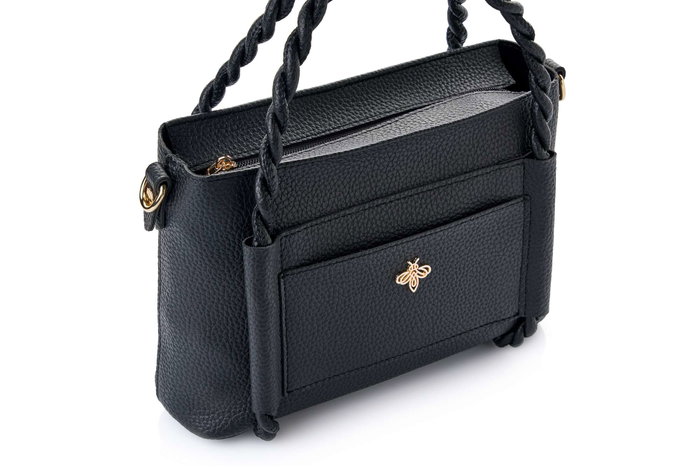 Lucky Bees Bolso de Hombro Nia - Negro 27x13x19 cm Cuero de Polivinilo Lucky Bees Bolso de Hombro Nia - Negro 27x13x19 cm Cuero de Polivinilo