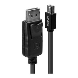 LINDY Cable DisplayPort a Mini DisplayPort 5 m, Negro, 1.2, Resolución 2560 x 1600, Ref. 41648