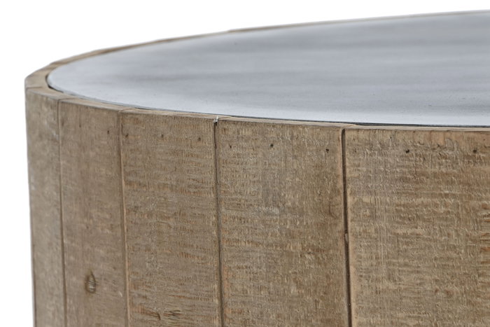 DKD Home Decor Mesa de Centro Abeto y MDF Natural 90x90x30 cm