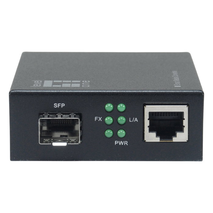 Level One GVM-2000 Convertidor de medios de red RJ45 a SFP Gigabit Level One GVM-2000 Convertidor de medios de red RJ45 a SFP Gigabit