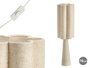 Giftdecor Lampara Flor 74 cm Natural Metal Papel 20x20x42 cm (Set de 4)