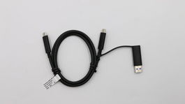 Lenovo Cable Híbrido USB-C con USB-A para Notebooks, 100W/10Gbps, 1m