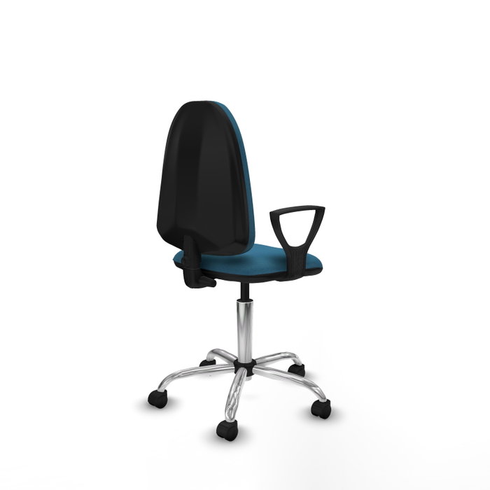 PIQUERAS Y CRESPO Silla de oficina Aýna Verde petróleo con brazos fijos PIQUERAS Y CRESPO Silla de oficina Aýna Verde petróleo con brazos fijos