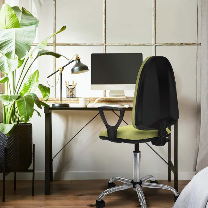 PIQUERAS Y CRESPO Silla de oficina Aýna Verde petróleo con brazos fijos PIQUERAS Y CRESPO Silla de oficina Aýna Verde petróleo con brazos fijos