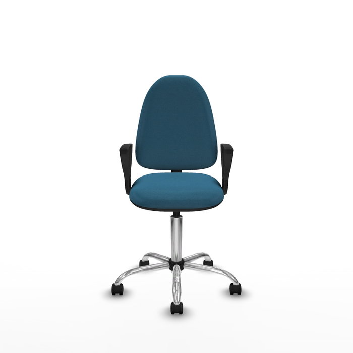 PIQUERAS Y CRESPO Silla de oficina Aýna Verde petróleo con brazos fijos PIQUERAS Y CRESPO Silla de oficina Aýna Verde petróleo con brazos fijos