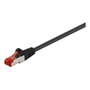 Goobay 68700 Cable de Red CAT6 S/FTP 5m Negro - RJ-45 Macho, 10GbE, Blindado, PoE