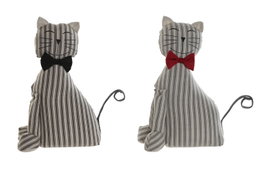DKD Home Decor Sujetapuertas Algodón Diseño Gato Surtido de 2 Unidades