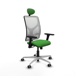 PIQUERAS Y CRESPO Silla de oficina Motilla con mecanismo Sincro, Verde y Blanco